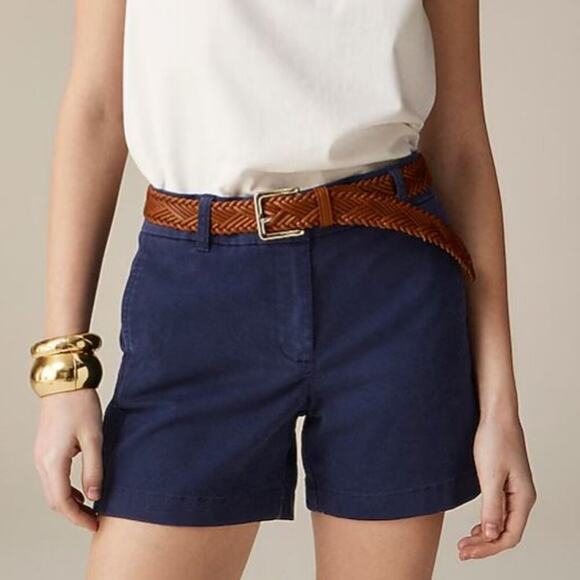 J. Crew Pants - J Crew Chino City Fit Navy Shorts Women's size 4 5" inseam NWT 100% Cotton